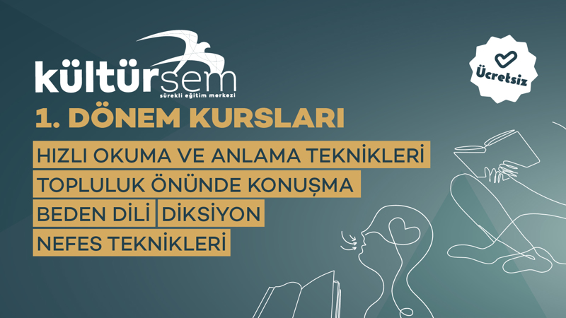 Ücretsiz Kültürsem Kursları Güz Dönemi