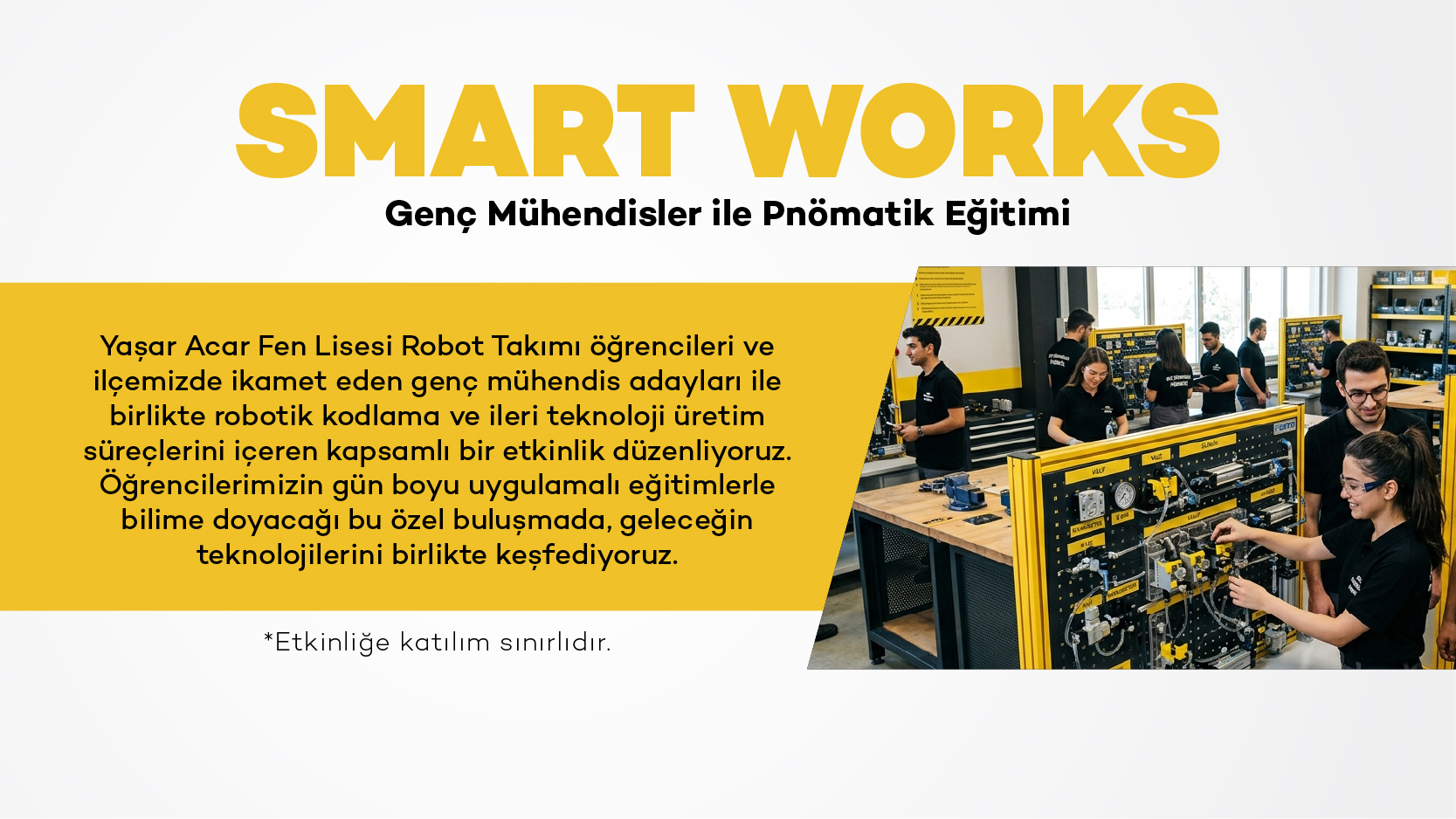 Smart_Works Genç Mühendisler Pnömatik Eğitimi 2026_Web_Banner