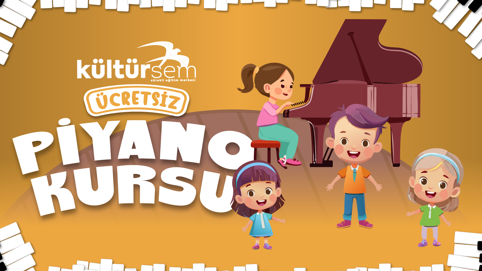 Ücretsiz Kültürsem Piyano Kursu 2025_Web Banner
